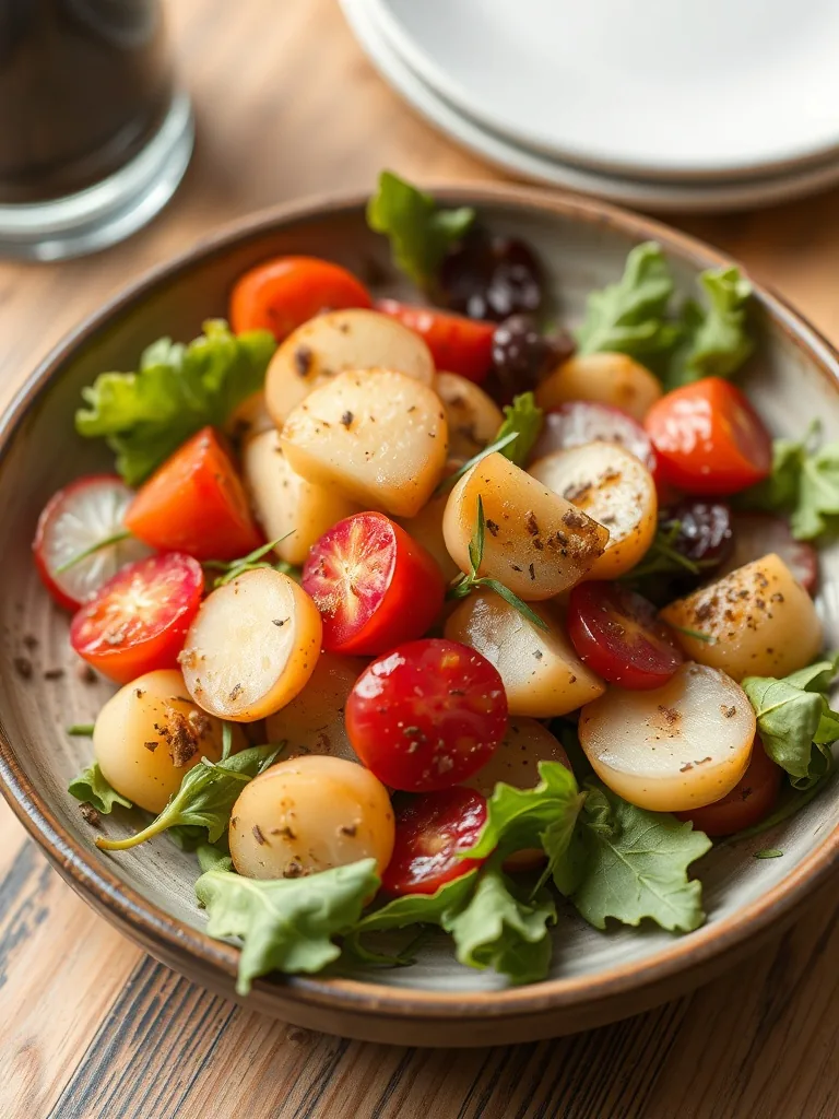 Délicieuse salade pomme de terre : Recette facile et gourmande