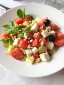Recette Authentique de Salade Grecque : Fraîcheur et Saveurs Méditerranéennes