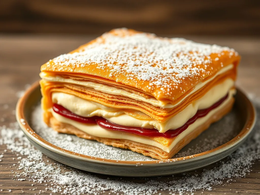 – mille feuille → Réalisez un mille feuille croustillant avec une crème pâtissière onctueuse : Un Délice à Découvrir