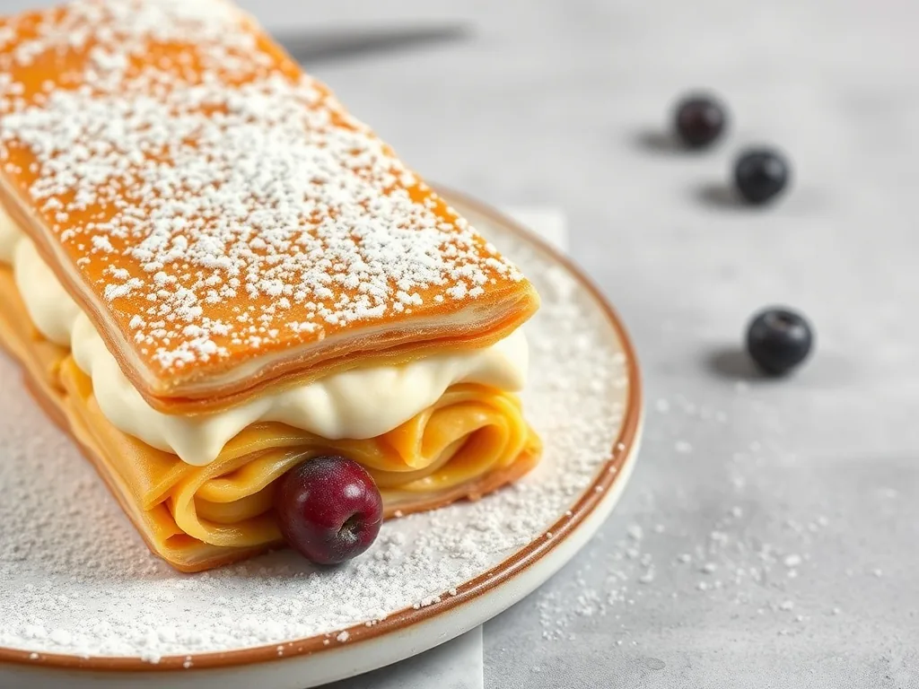 – mille feuille → Réalisez un mille feuille croustillant avec une crème pâtissière onctueuse : une expérience gustative incomparable
