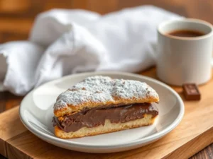 Délicieux comparatif : – pain au chocolat → Le pain au chocolat maison offre un feuilletage croustillant et gourmand.